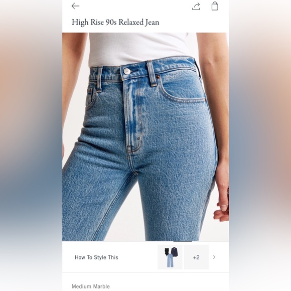 abercrombie high rise 90s relaxed jean - Picture 5 of 9